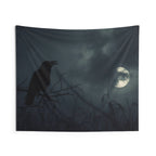 Raven Moon Gothic Wall Tapestry – Dark Witchy Wall Decor for Gothic & Dark Academia Rooms