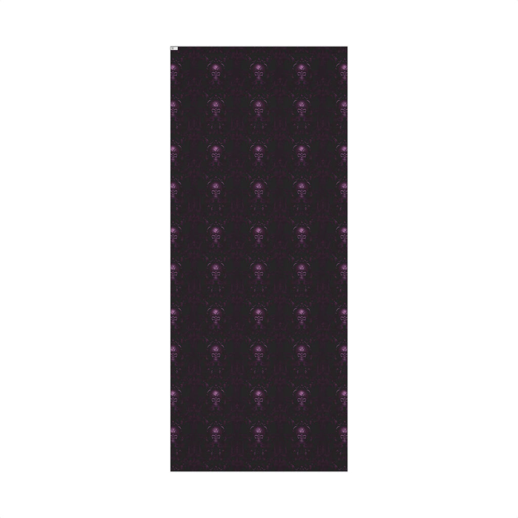 Purple Skull Pattern Gift Wrap Papers | Gothic Wrapping Paper