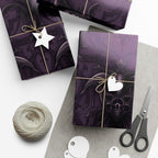 Dark Purple Baroque Pattern Gift Wrap Paper | Wrapping Paper Roll