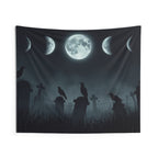 Dark Raven Moon Wall Tapestry | Gothic & Witchy Wall Decor