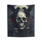 Dark Gothic Skull Wall Tapestry – Dark Wall Art – Witchy Home Decor