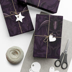 Dark Purple Baroque Pattern Gift Wrap Paper | Wrapping Paper Roll