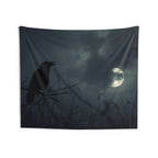 Raven Moon Gothic Wall Tapestry – Dark Witchy Wall Decor for Gothic & Dark Academia Rooms