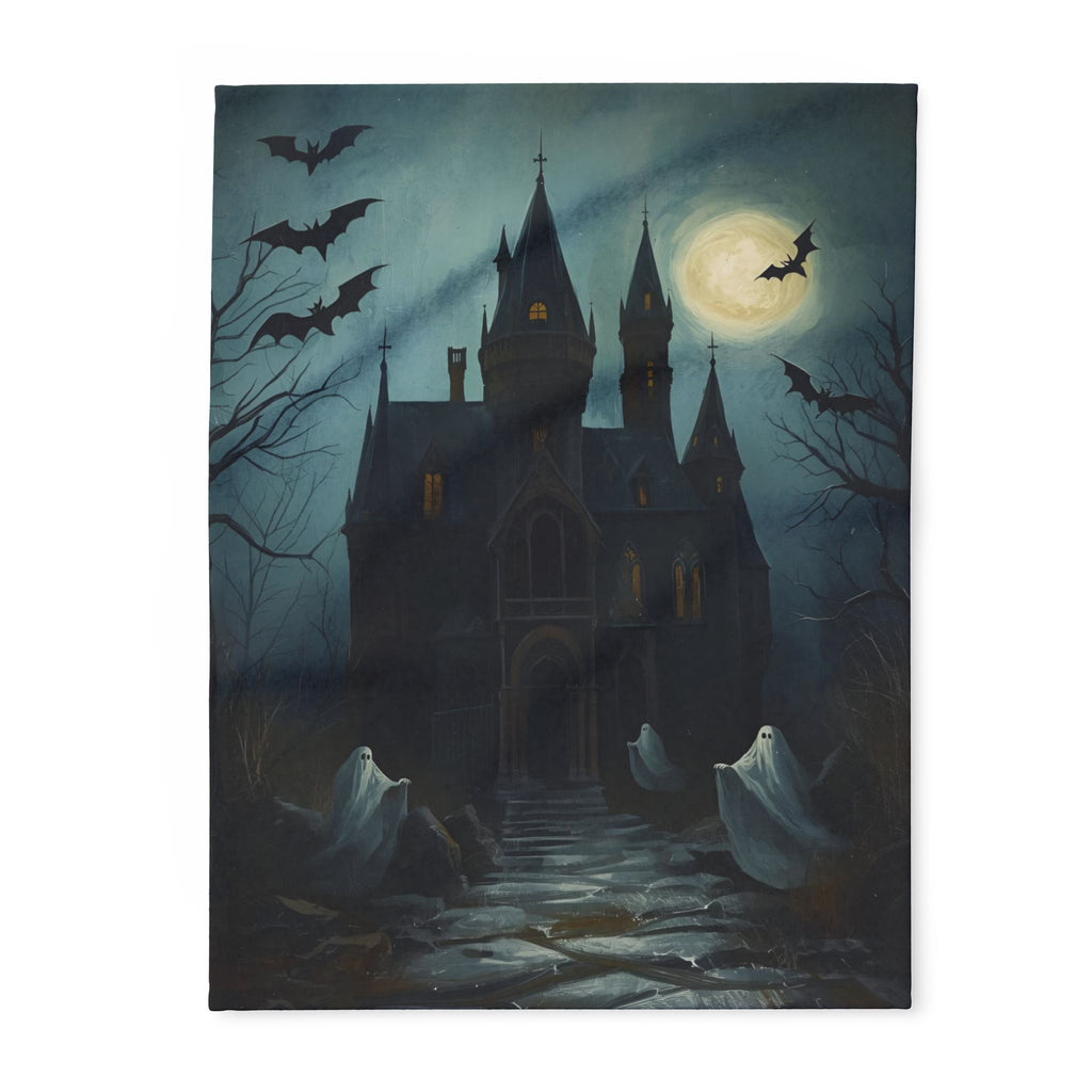 🖤 Arctic Fleece Blanket — Gothic Cozy Home Decor | Soft Plush Throw for Bedroom & Living Room | Images