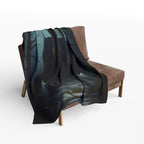 🖤 Arctic Fleece Blanket — Gothic Cozy Home Decor | Soft Plush Throw for Bedroom & Living Room | Images