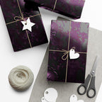 Purple Skull Pattern Gift Wrap Papers | Gothic Wrapping Paper