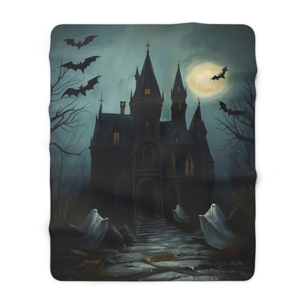 🖤 Sherpa Fleece Blanket — Gothic Cozy Throw | Ultra-Soft Plush Blanket for Bedroom & Living Room | Images