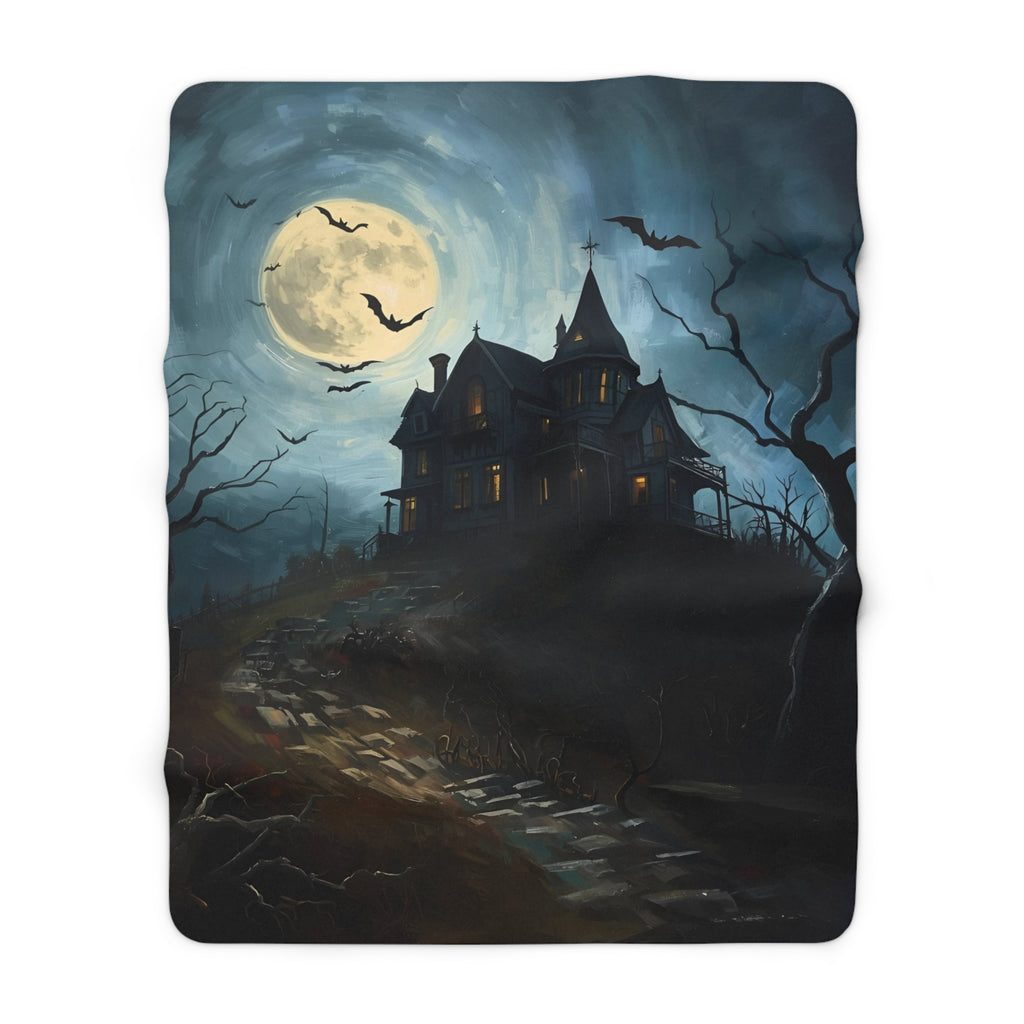 🖤 Sherpa Fleece Blanket — Gothic Cozy Throw | Ultra-Soft Plush Blanket for Bedroom & Living Room | Images