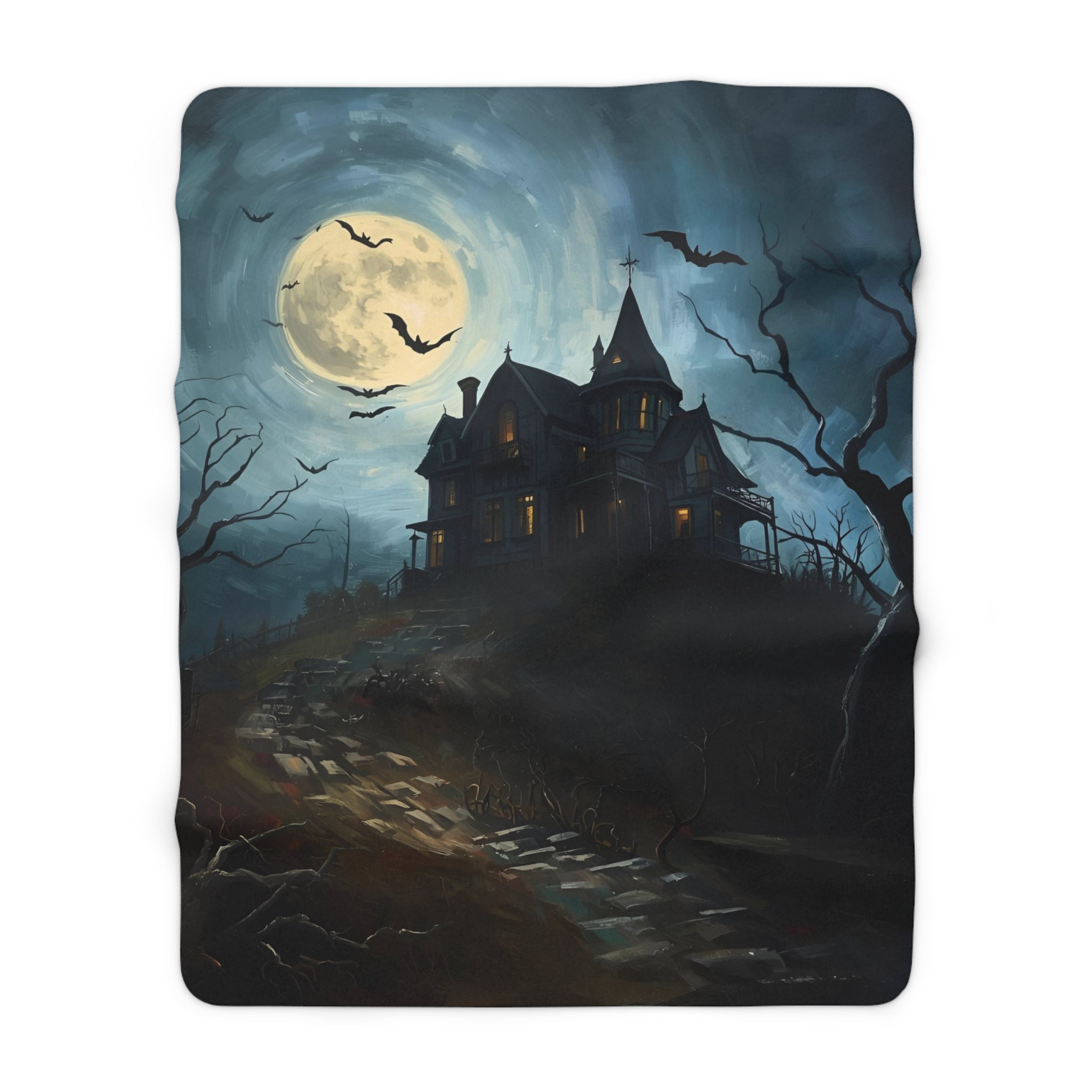 🖤 Sherpa Fleece Blanket — Gothic Cozy Throw | Ultra-Soft Plush Blanket for Bedroom & Living Room | Images