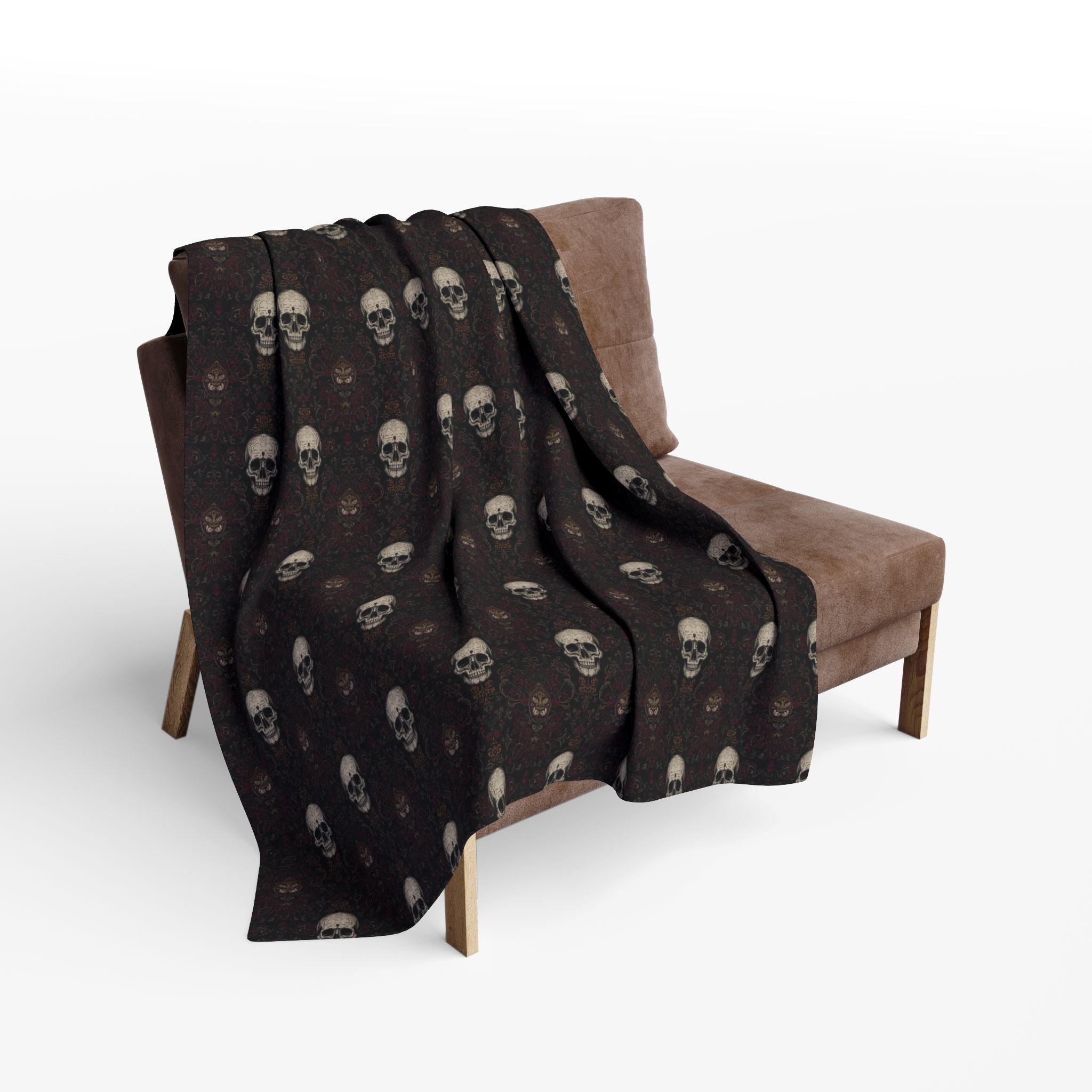 🖤 Arctic Fleece Blanket — Gothic Cozy Home Decor | Soft Plush Throw for Bedroom & Living Room | Patterns