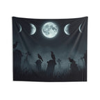 Dark Raven Moon Wall Tapestry | Gothic & Witchy Wall Decor