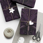 Dark Purple Baroque Pattern Gift Wrap Paper | Wrapping Paper Roll