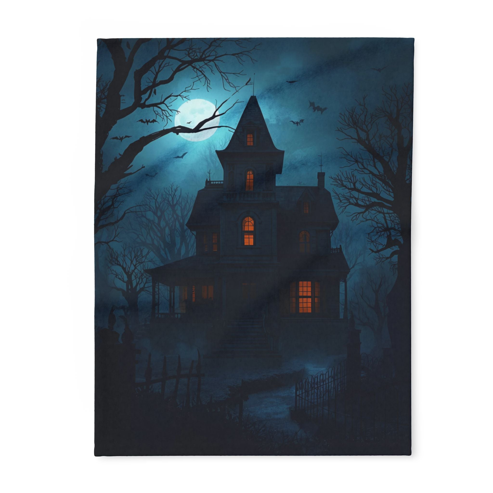 🖤 Arctic Fleece Blanket — Gothic Cozy Home Decor | Soft Plush Throw for Bedroom & Living Room | Images