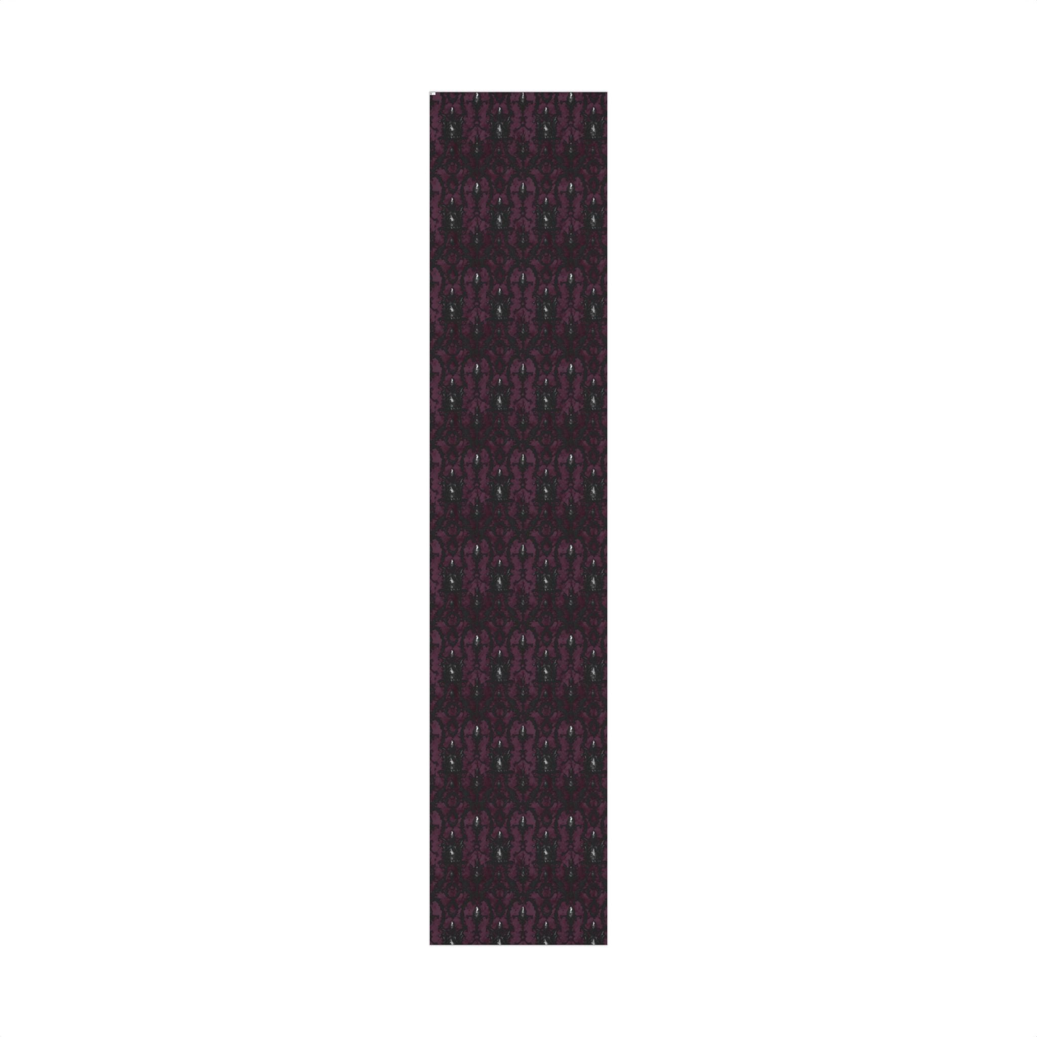 Gothic Damask Gift Wrap Paper | Dark Plum Black Wrapping Paper