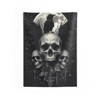 Skull Moon Gothic Wall Tapestry for Witchy & Dark Interiors