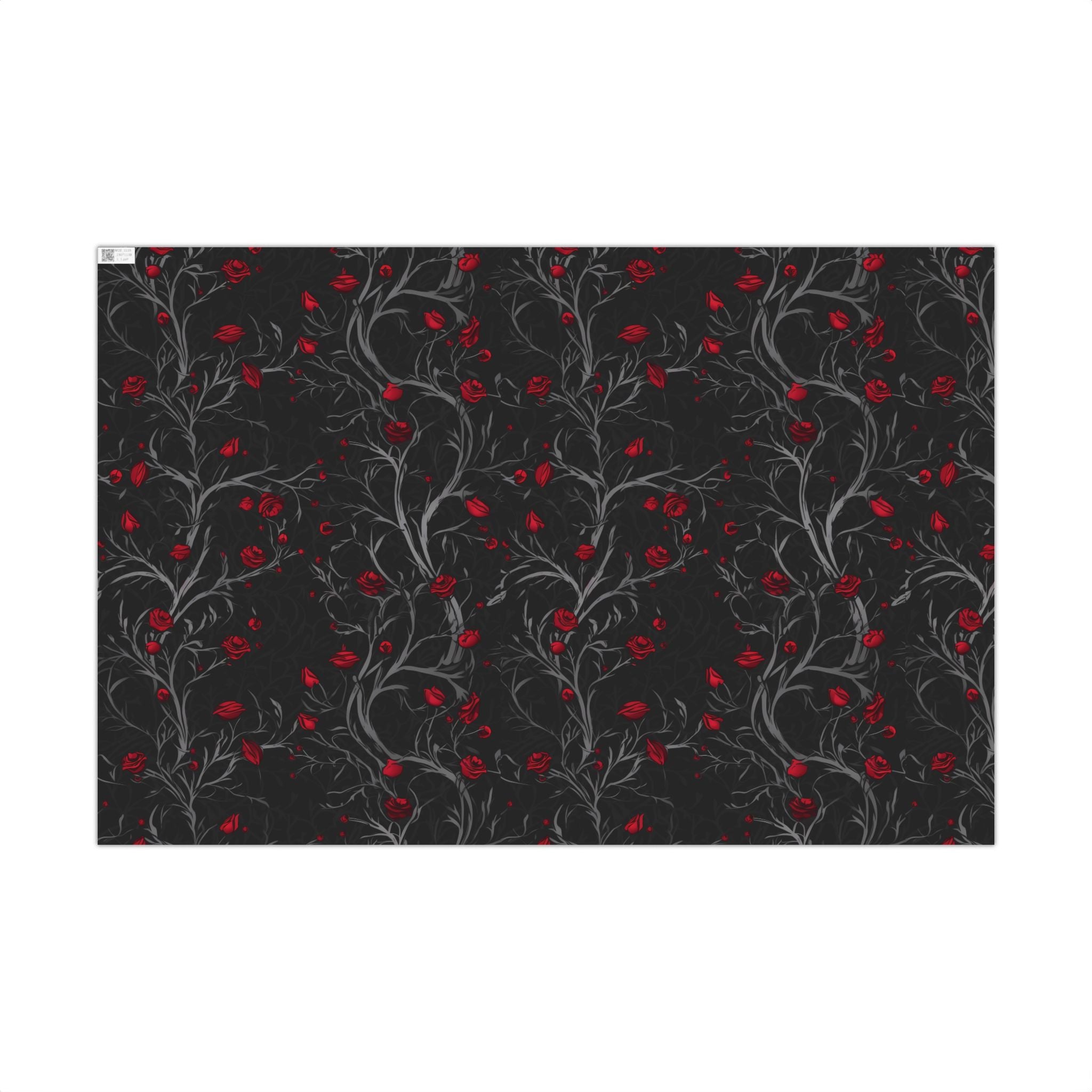 Red and Black Damask Gift Wrap Papers | Decorative Wrapping Paper Roll