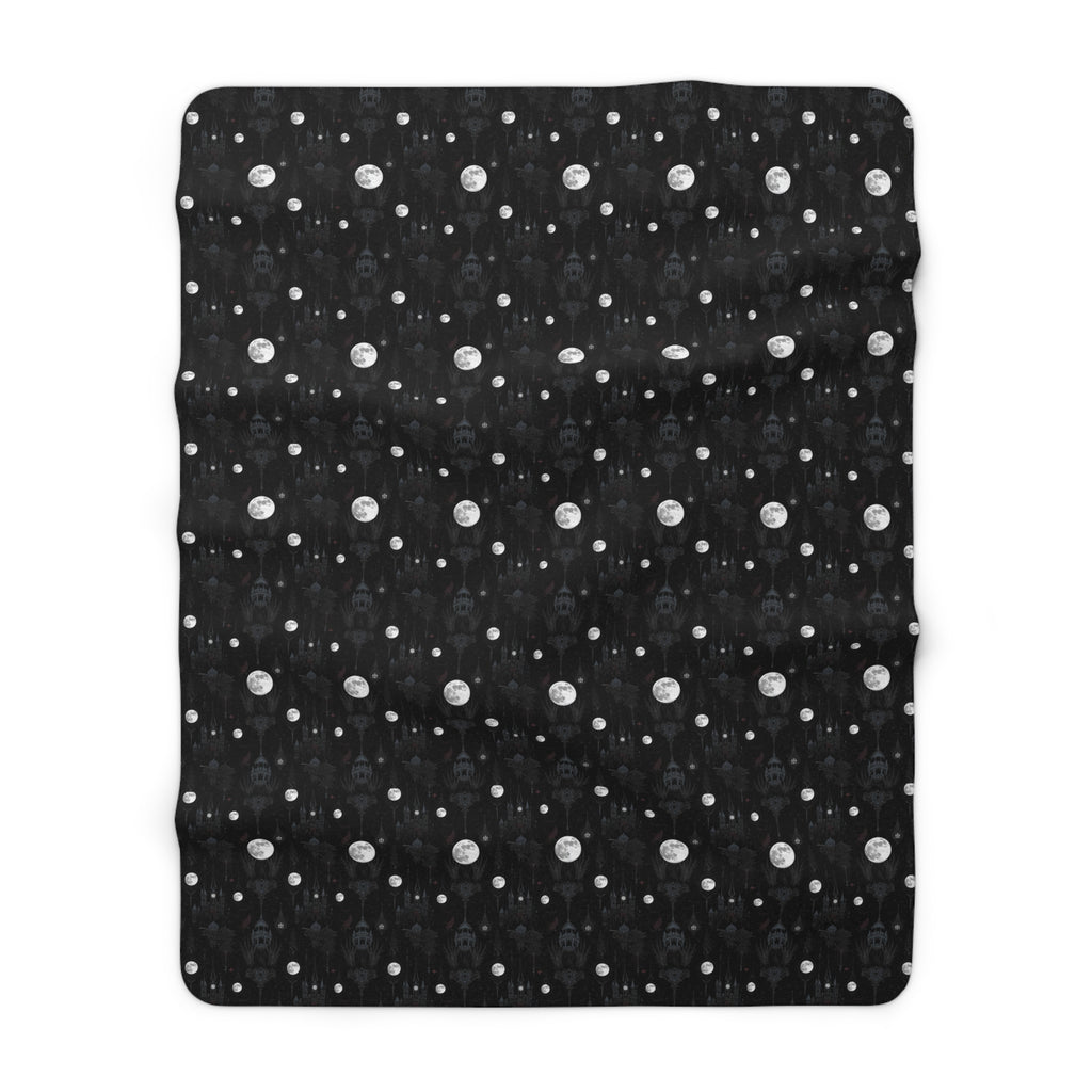 🖤 Sherpa Fleece Blanket — Gothic Cozy Throw | Ultra-Soft Plush Blanket for Bedroom & Living Room | Patterns