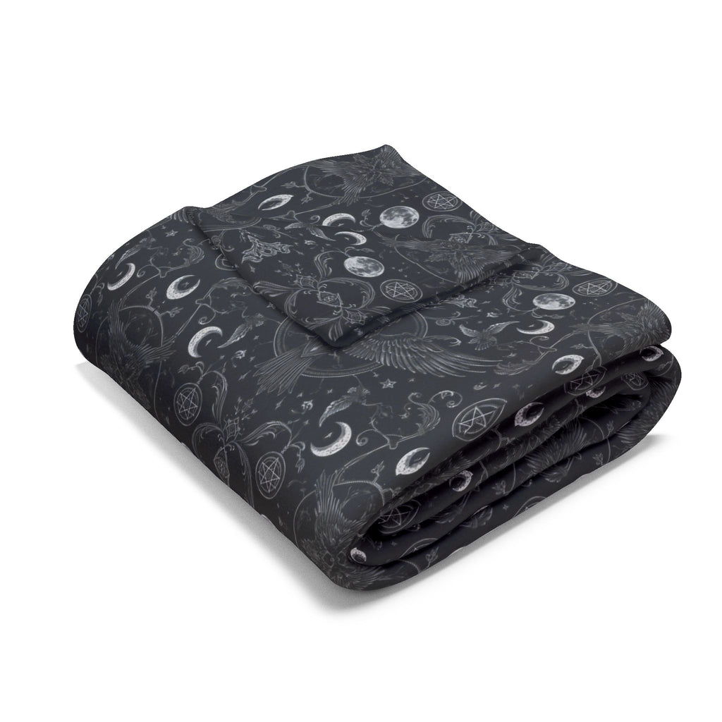 🖤 Arctic Fleece Blanket — Gothic Cozy Home Decor | Soft Plush Throw for Bedroom & Living Room | Patterns
