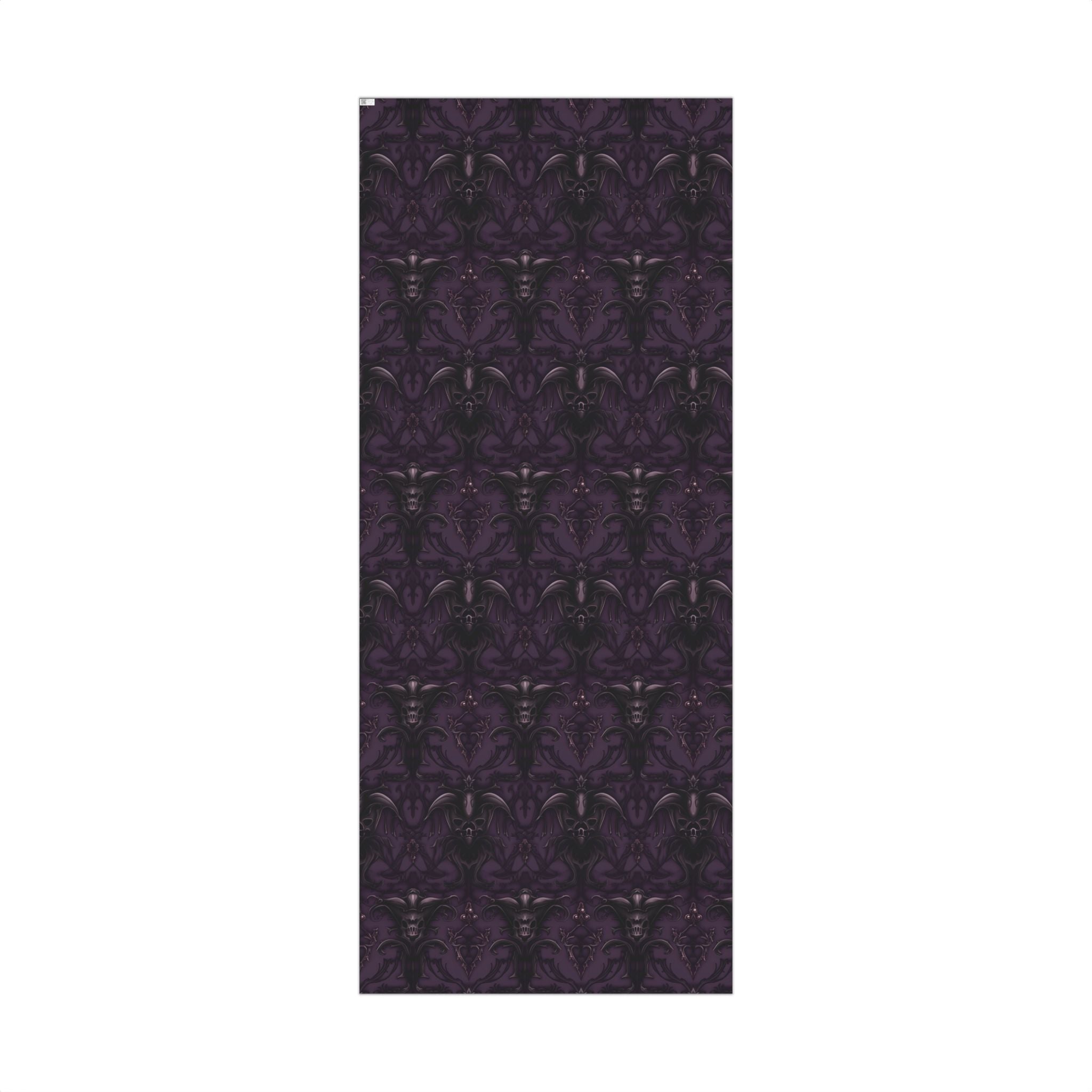 Dark Purple Baroque Pattern Gift Wrap Paper | Wrapping Paper Roll