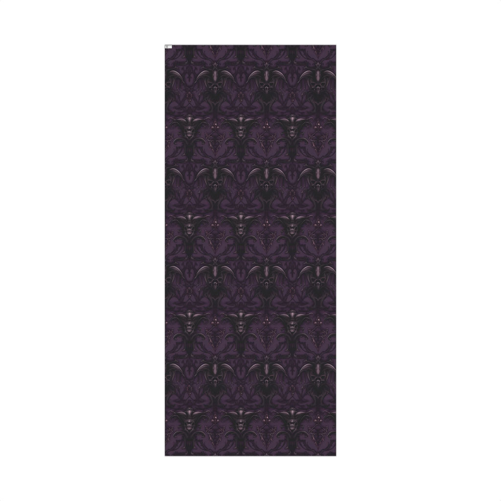 Dark Purple Baroque Pattern Gift Wrap Paper | Wrapping Paper Roll