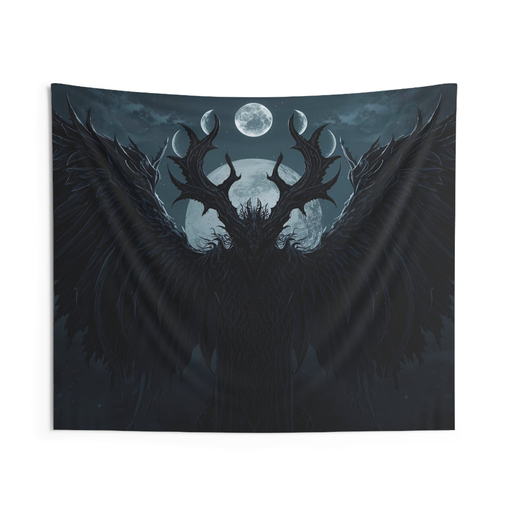 Occult Moon Wall Tapestry – Gothic Witchy Wall Decor for Dark & Mystical Interiors
