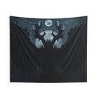 Occult Moon Wall Tapestry – Gothic Witchy Wall Decor for Dark & Mystical Interiors